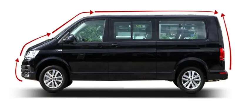 ABS черный автомобиль заднее крыло багажник спойлер для Volkswagen VW Caravelle T5/T6 по EMS