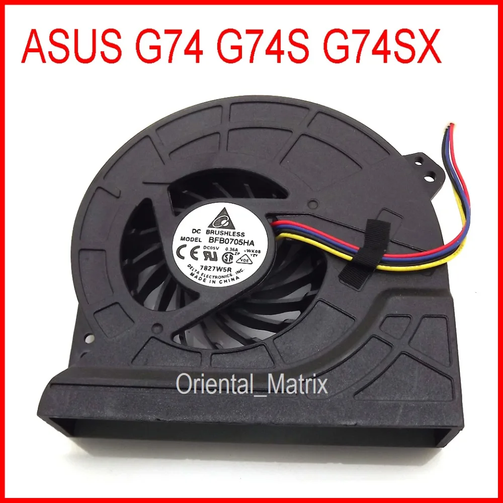 Бесплатная доставка Новый BFB0705HA-WK08 DC5V 0.35A 4Pin вентилятор для ASUS G74SX G74 G74S ноутбук