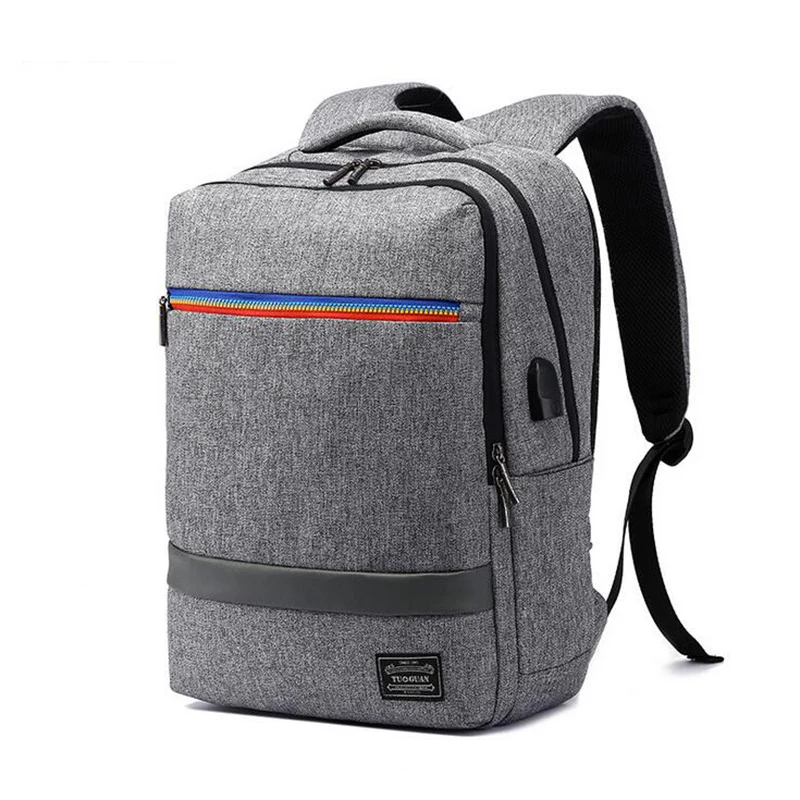 

2018 Fshion Men Business Backpack Casual 15.6 Inch External USB Charge Laptop Computer Backpacks Anti-theft Mochila Travel Bag