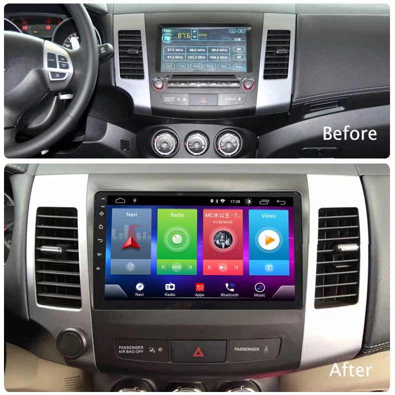 Cheap Full Touch Screen Car Android 8.1 Radio Player For MITSUBISHI OUTLANDER 2006 GPS Navigation Video Multimedia Built In Bluetooth 3