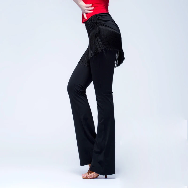New Latin Dance Pants Tassel New Dance Practice Pants Bottoms Adult
