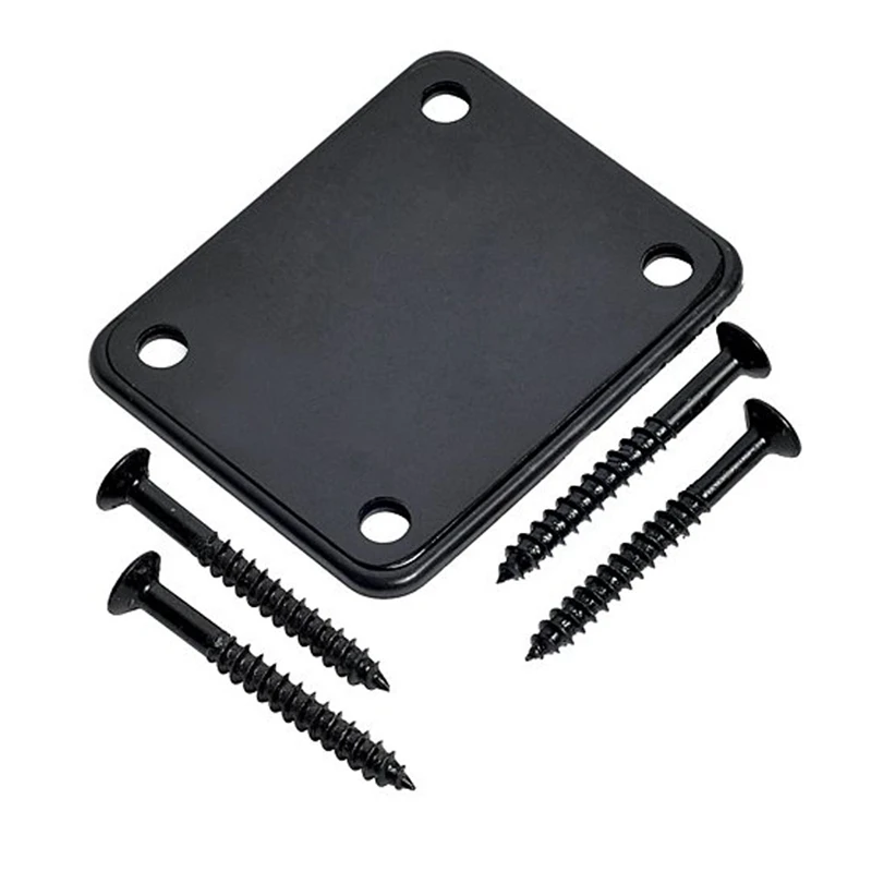 

1 Set Electric Guitar Neck Plate with Screws for Strat Tele Guitar Precision,Jazz Bass Replacement