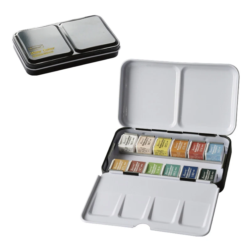 Billig 12 24 36 48 farben Solide Aquarell Farben Set Mit Pinsel Aquarell Pigment Für Set Kunst Liefert