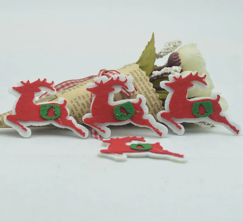 

Free Shipping 20PCS/Pack non-woven fabrics Christmas Reindeer,Christmas Glass Show Room Decoration