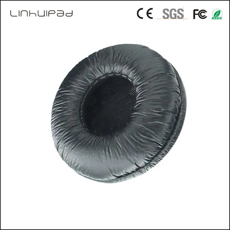 Linhuipad 60MM leatherette ear cushion headphone ear pads headphone covers for Rapoo H6060 H8000 ATH ES66 headphone 2pair lot