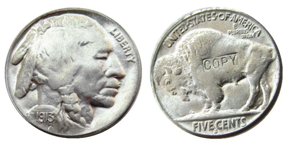 

US 1913S Buffalo Nickel Five Cents Copy Decorative Coin