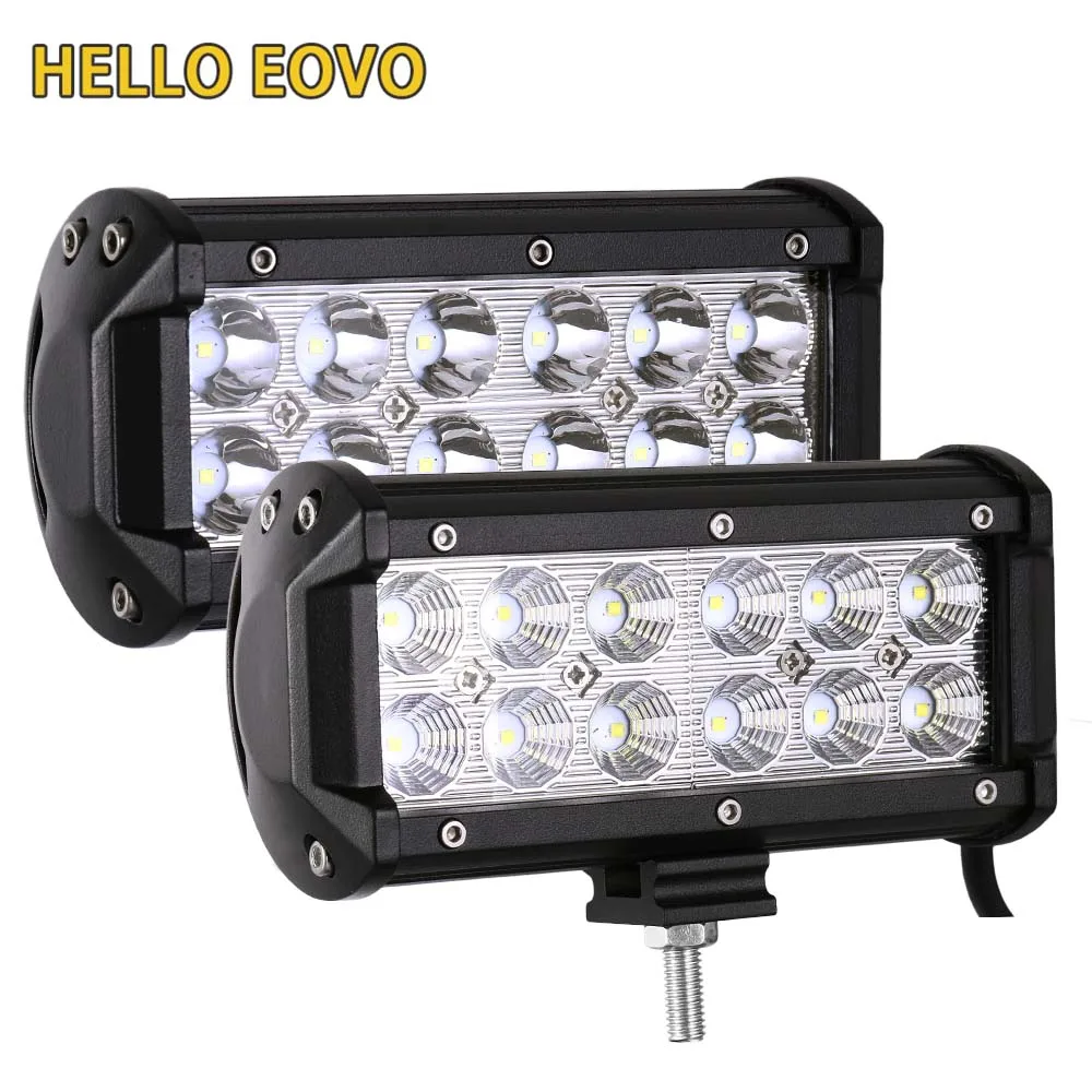 

HELLO EOVO 2pcs 7 Inch 36W LED Work Light Bar for Indicators Motorcycle Driving Offroad Boat Car Tractor Truck 4x4 SUV ATV 12V