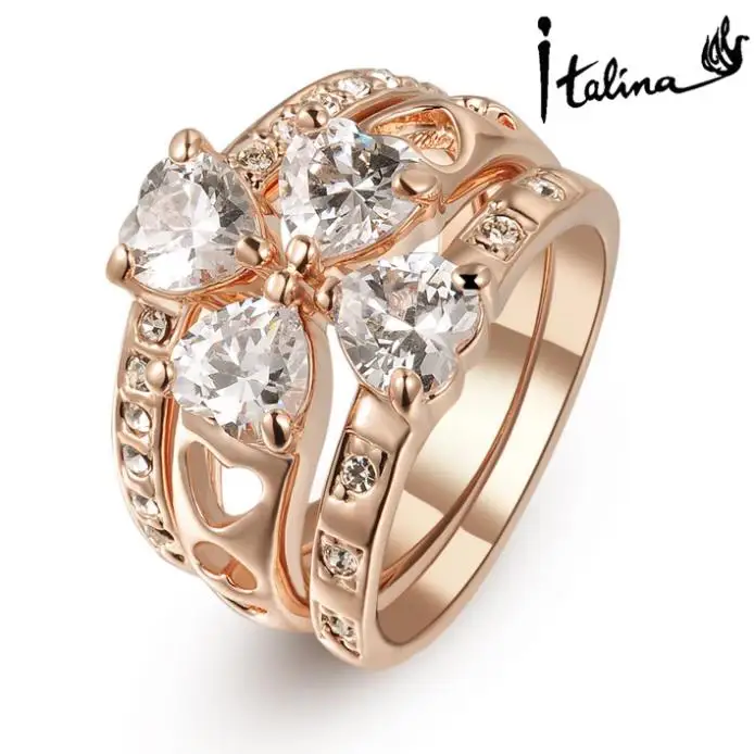 Новая распродажа бренд tracyswing кольца для женщин с австрийскими кристаллами, розовое золото из меди Цвет модное кольцо с цирконием# RG94627