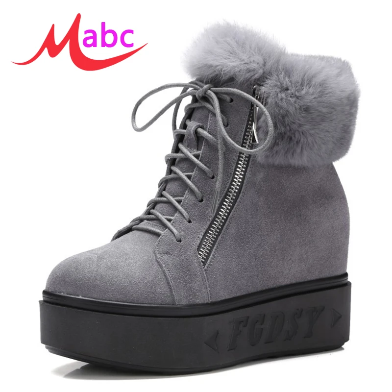 Classique Italien Chaud Dhiver Bottes Femmes En Cuir Véritable Daim Automne Et D