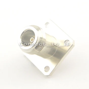 

5pcs/lot N female jack flange adapter RF coaxial connector brass material nickel plating