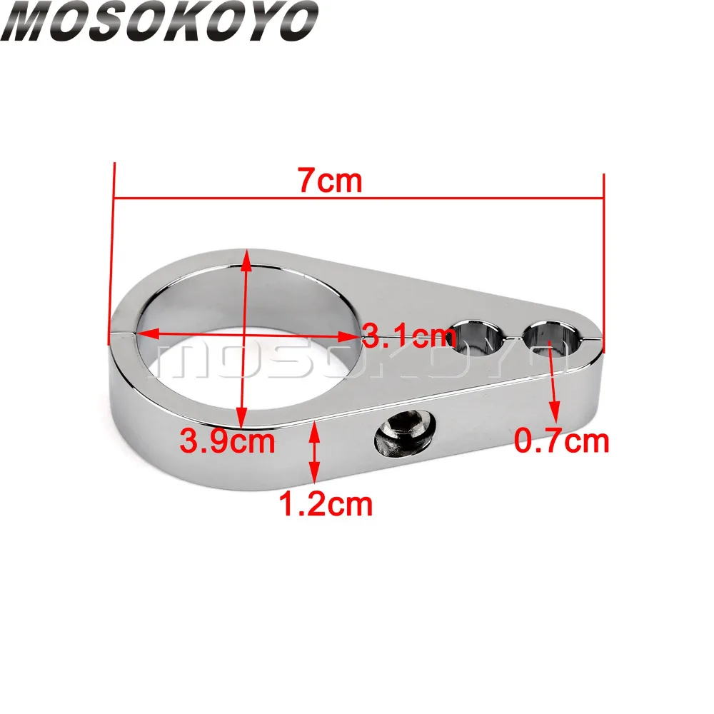 2X хром Мотоцикл 32 мм зажим тормозного кабеля 1-1/" двойной дроссельной проводки Поддержка Держатель с креплением для Harley Sportster Кафе Racer