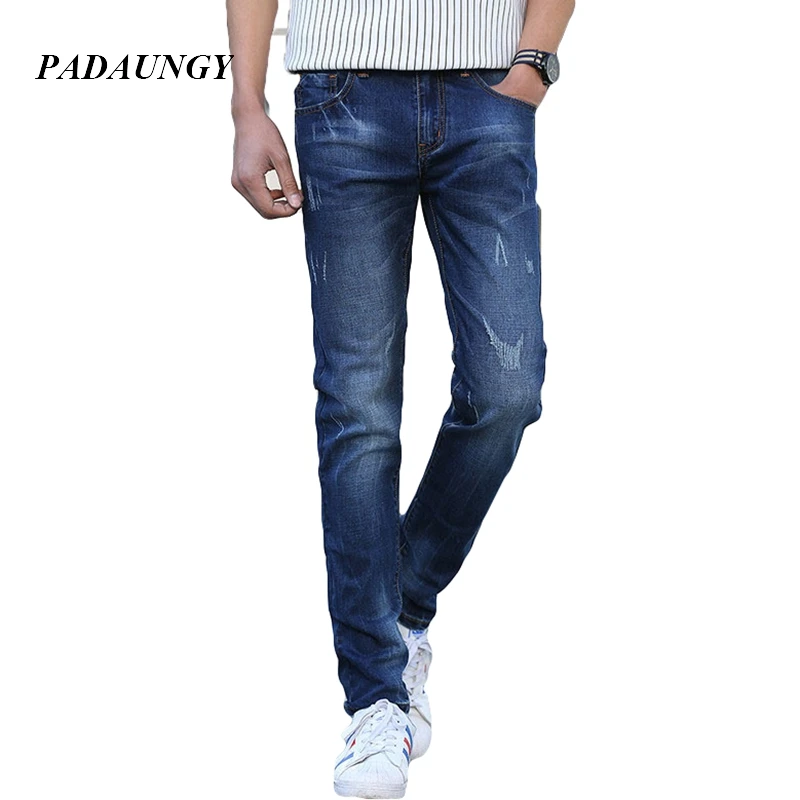 

PADAUNGY Straight Middle-Age Jeans Homme Autumn Winter Pants Denim Trousers Masculina Pantalones Vaqueros Hombre Slim Jeggings