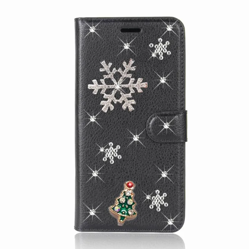 В рождественском стиле; шикарные Необычные кожаные флип чехол для Sony Xperia XZ Премиум XZS XZ1 XZ2 компактный XZ3 кошелек с блестками, сумка-чехол для телефона - Цвет: style 2