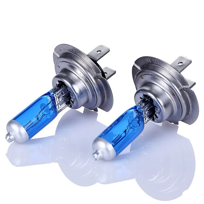 

SZKDCE 2pcs H7 12V 55W 6000K H7 Xenon Super White Halogen Car Light Source Bulbs Headlights Auto Lamp Parking Cars