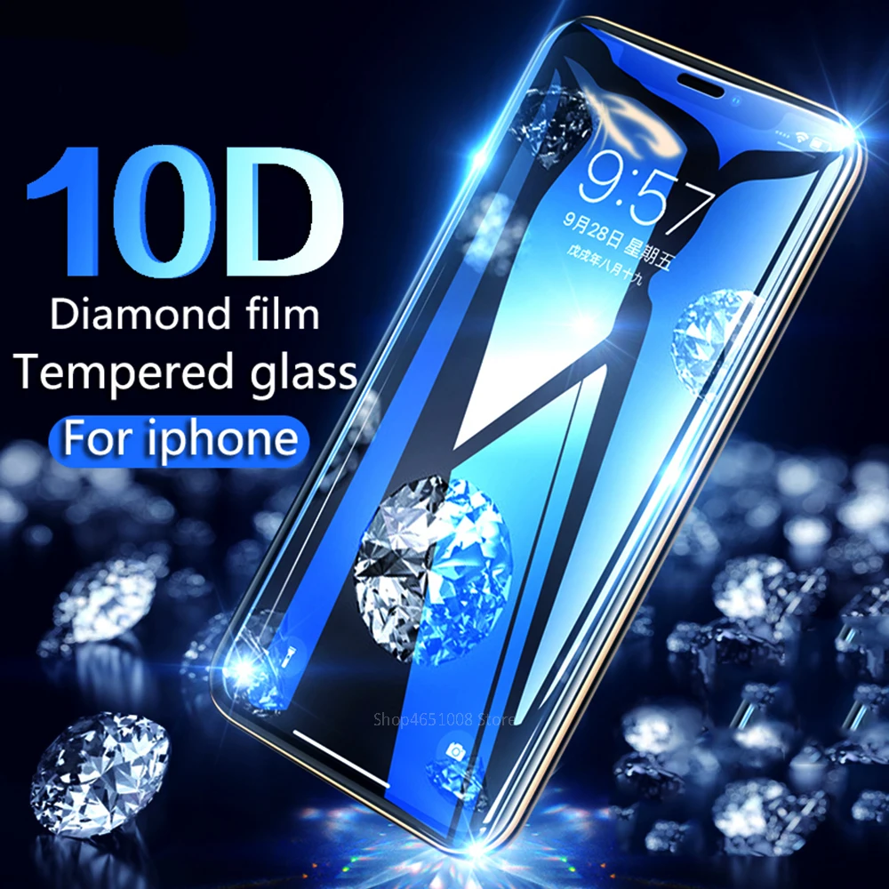 Защитное стекло пленка для iPhone 6s 6 7 8 plus 10d Защитная экрана aiphone x xr xs max закаленное