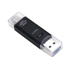 New All in One Cardreaders Type C To USB 2.0/Micro USB Adapter ,SD/Micro SD Card Reader For Smartphones/PC May01