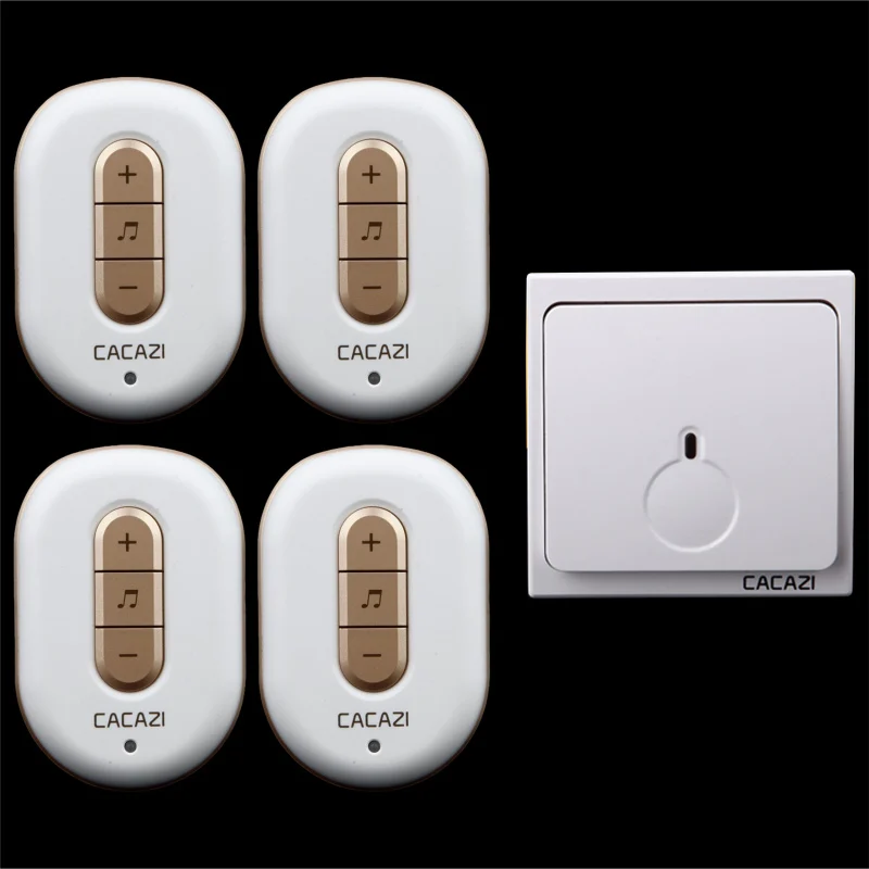 

Free shipping! 1 transmitter + 4 Receiver New Wireless Doorbell With Remote Control Musical 48Tunes Digtal doorchime D9918 -1+4