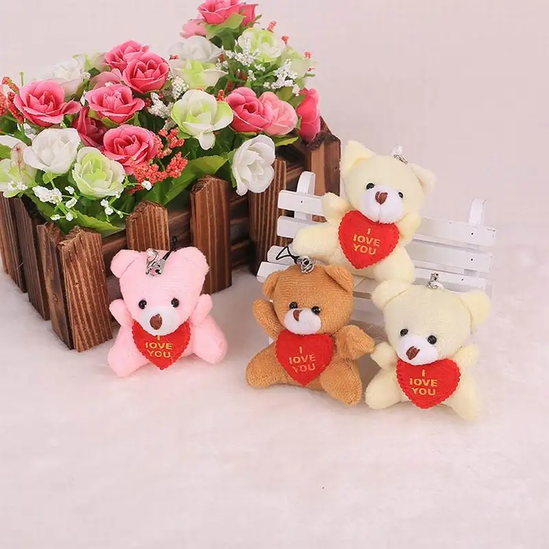 

New 40pcs/lot 5.5cm lovely plush teddy bear,small plush bears for children Gifts Plush Toys Wedding Decoration phone pandents