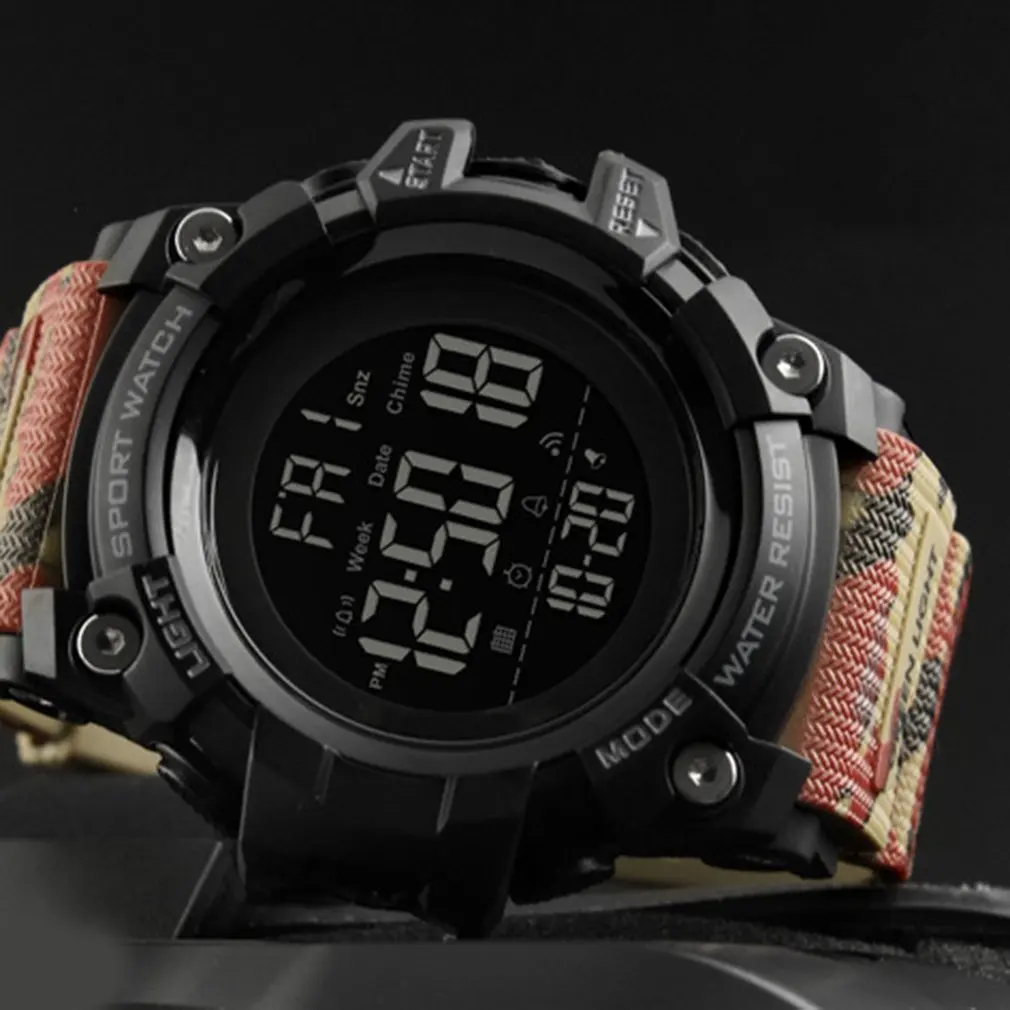 Fashion large dial multi-function shockproof luminous men's electronic watch