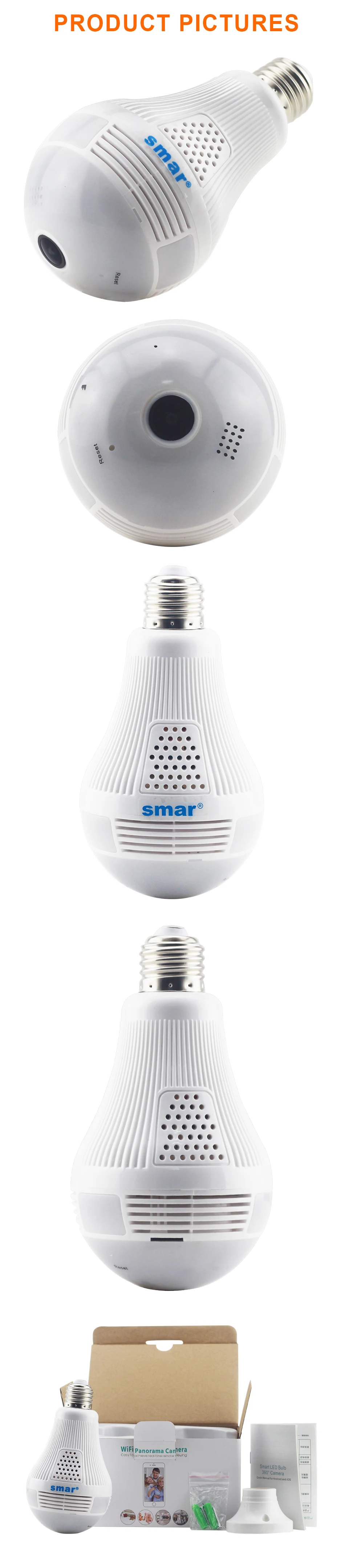 Smar 3MP 2MP 1.3MP Wireless IP Camera 3D VR Mini Panoramic Camera 1.44mm FishEye Lens 360 Degree Home Wifi Security Camera CCTV (13)