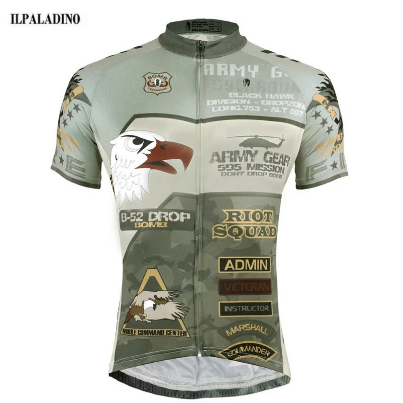Prix pour Ilpaladino mens vélo clothing ropa ciclismo court cyclisme manches jersey de bicyclette de vélo top armée grear Prix pour Ilpaladino mens vélo clothing ropa ciclismo court cyclisme manches jersey de bicyclette de vélo top armée grear