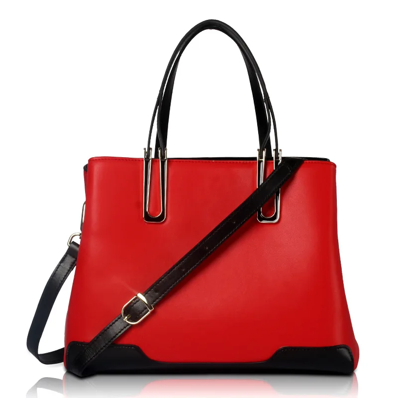 

2018 new leather handbags Hit color fashion ladies shoulder bag wild stereotypes leather handbag