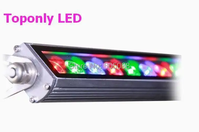 IP65 открытый DC24v 1 м линейный rgb стены шайба бар освещение с 36 шт. 1 Вт Эдисон светодиоды высокой мощности R/G/B/w/Y/RGB цвета доступны