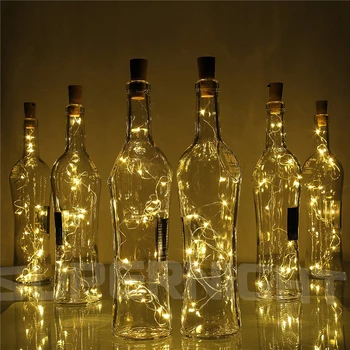 

10X String Light with Bottle Stopper 2m 20leds Cork Shaped Wine Bottle Lights Decoration for Alloween Christmas Holiday Party