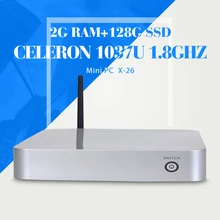 X26 C1037U 2 г оперативной памяти 128 г ssd настольный компьютер компьютер чехол тонкий клиент с hdmi с поддержкой видео высокой четкости тонкого клиента