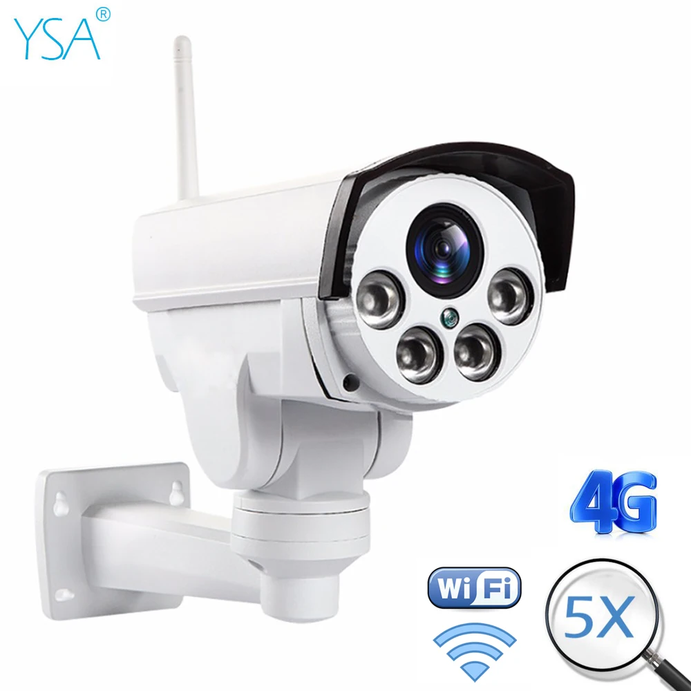 Внешняя Wi Fi беспроводная PTZ IP камера 3G 4G 2MP ночного видения видео наблюдения 5X