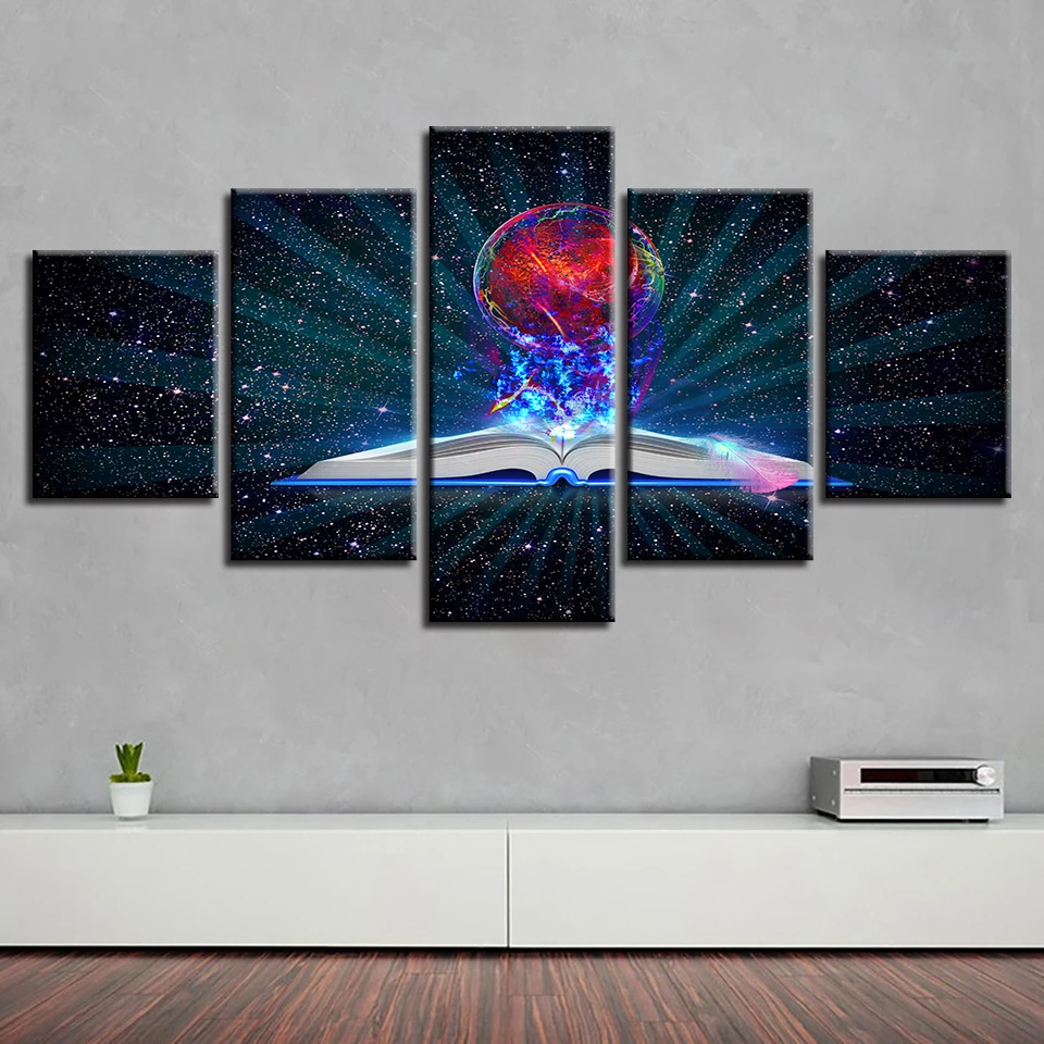 Canvas Pictures Modular Wall Art Frame 5 Pieces Outer Space Abstract ...