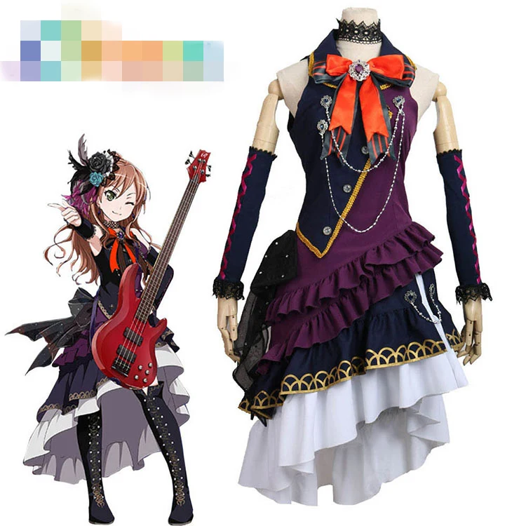 

Anime Cosplay Costume BanG Dream BLACK SHOUT Imai Lisa Concert Dress Z
