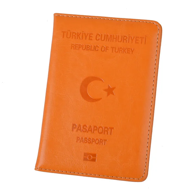 Men Women Turkey Passport Holder PU Leather Covers for Turks Passports
