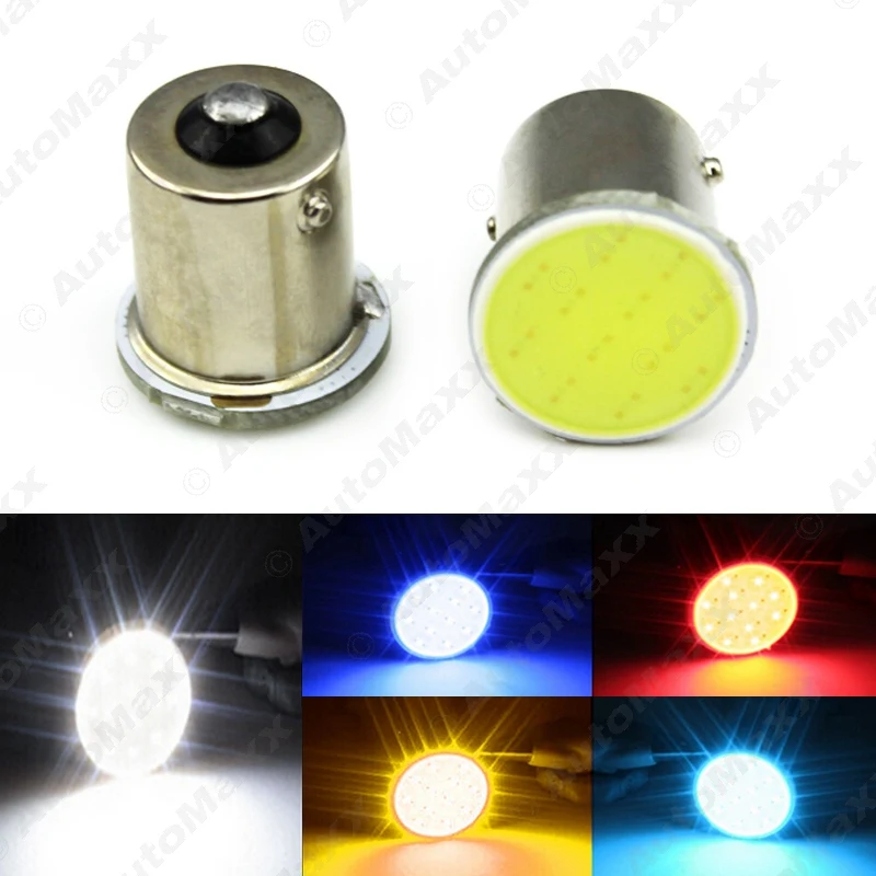 

100Pcs Car 1156 BA15S S25 COB 12SMD LED Tail Signal Backup Stop LED Light Bulbs 5-Color #J-5361
