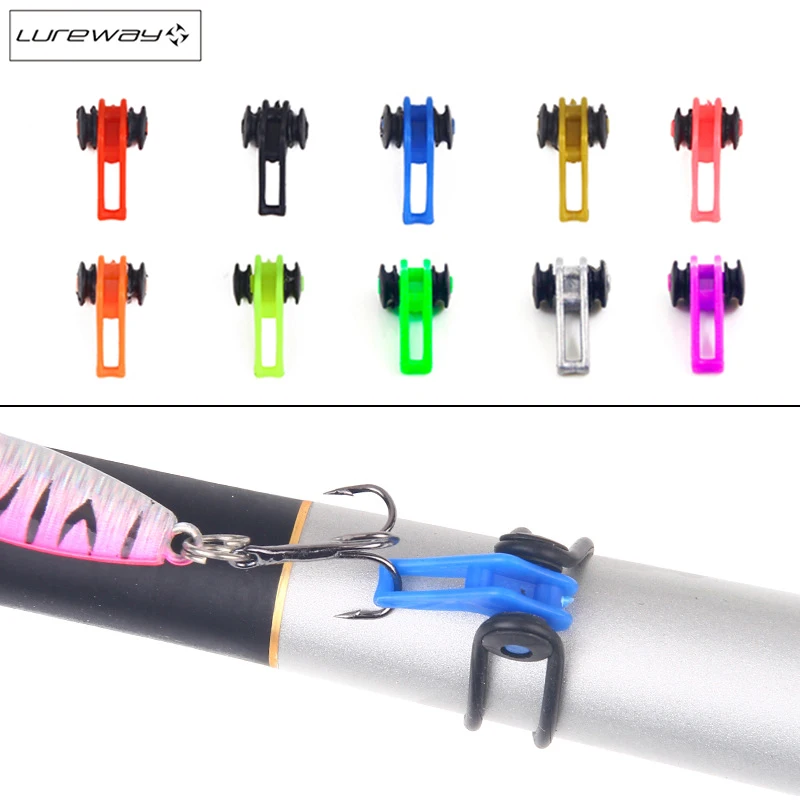 

10Pcs / lot Plastic Hook Keeper for Fishing Rod Pole Fishing Tools Lures Safety Holder Fishing Tackle Rod Clip O-shaped Ring
