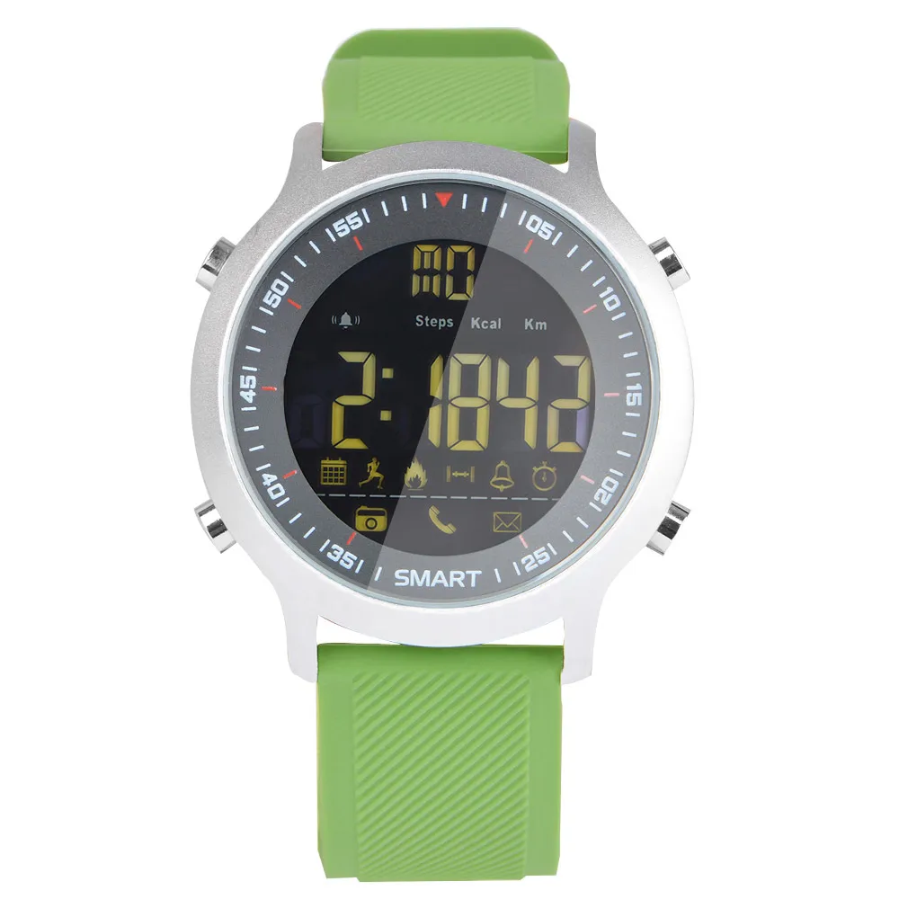 EX18 Смарт-часы профессиональные спортивные часы для дайвинга Bluetooth телефон сообщение Push наручные часы 5ATM IP67 водонепроницаемые Смарт-часы - Цвет: Silicone Strap Green