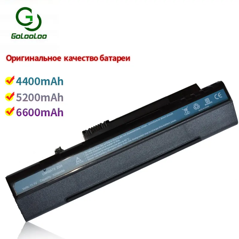 

Golooloo 6 cells laptop battery for Acer Aspire One 10.1 8.9 A110 A150 D150 D250 KAV10 KAV60 P531h zg5 EMACHINES eM250