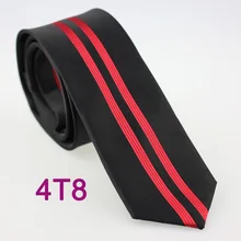 Yibei Coachella Галстуки узкие красные, черные галстук тонкий в Вертикальную Полоску Средства ухода за кожей Шеи Галстуки узкий Средства ухода за кожей Шеи Галстук Для мужчин жаккардовые ткани Gravatas masculinas