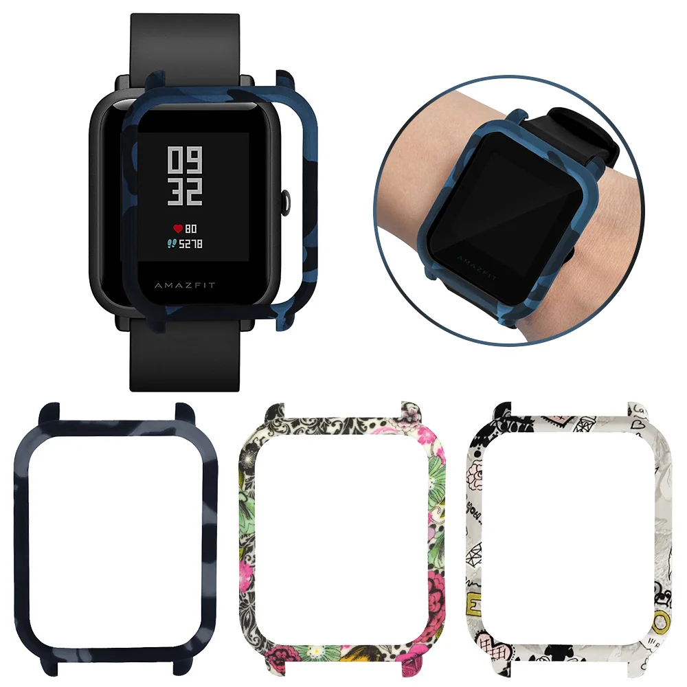 

Fashion PC Plastic Watch Case Bumper for Xiaomi Huami Amazfit Bip Bit Pace Lite Youth Protect Cover Colourful Frame Accessories