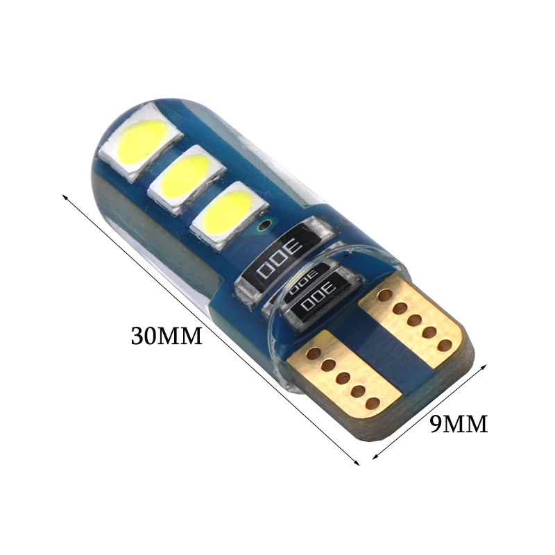 2 шт T10 W5W силиконовый чехол 3030 чипы COB светодиодный автомобильный клиновидный для салона купольный светильник для чтения WY5W 501 Авто парковочные лампы поворотные боковые лампы