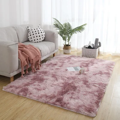 Скандинавский минималистичный коврик для дивана, прикроватный ковер с длинными волосами, покрывало для гостиной, спальни, нескользящий коврик - Цвет: 1