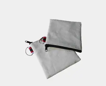 

200pcs/lot blank canvas zipper pouches cotton cosmetic Bags makeup bags Cotton canvas coin purse