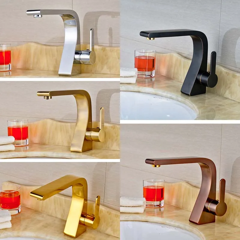 

Multiple Colors Deck Mounted Bathroom Faucet with Single Handle Best Quality