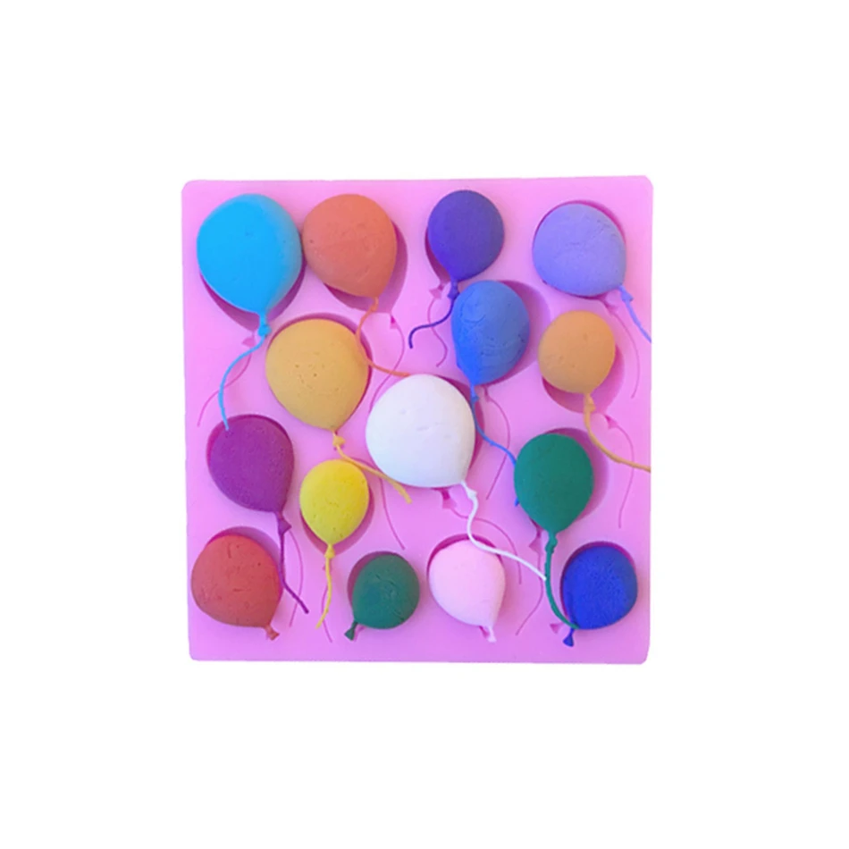

DIY Balloon Cake Border Silicone Molds Birthday Fondant Cake Decorating Tools Gumpaste Chocolate Cupcake Candy Clay Moulds
