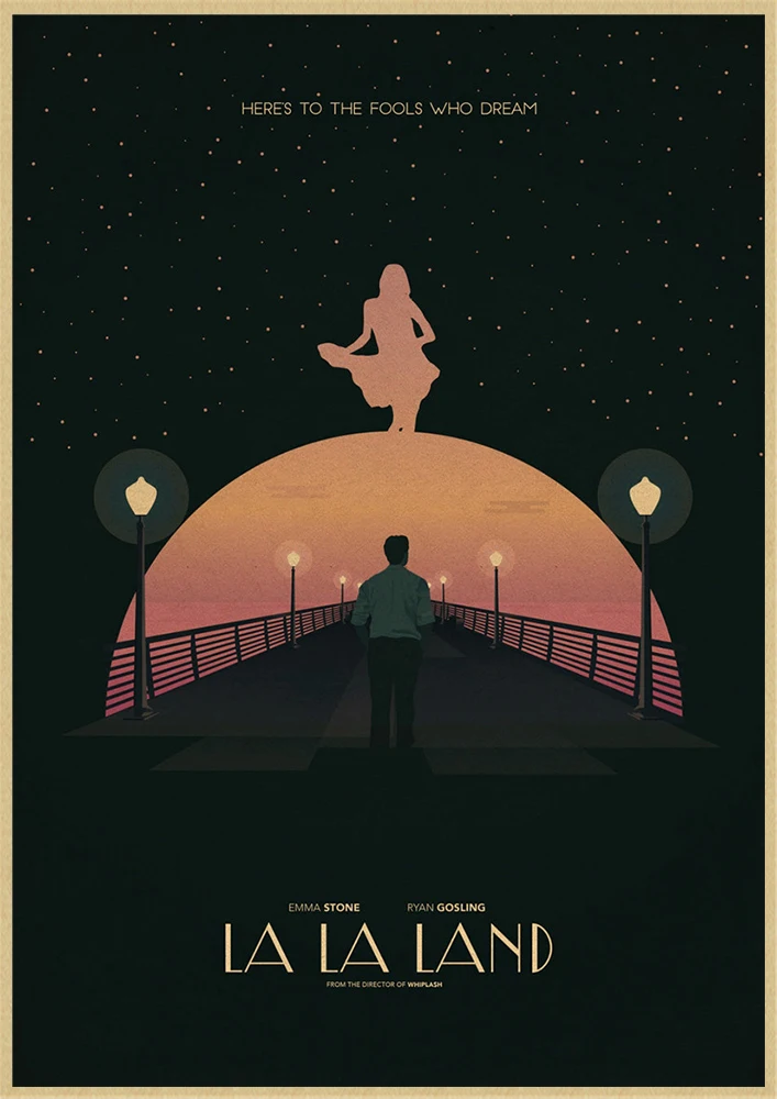 LA LAND фильм плакат из крафт-бумаги плакаты настенные наклейки домашний декор домашний художественный бренд