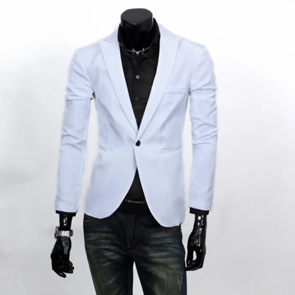 

Fashion Men Slim Fit Solic Color Casual Suit Blazer Coat Jacket Outwear Top business hot new