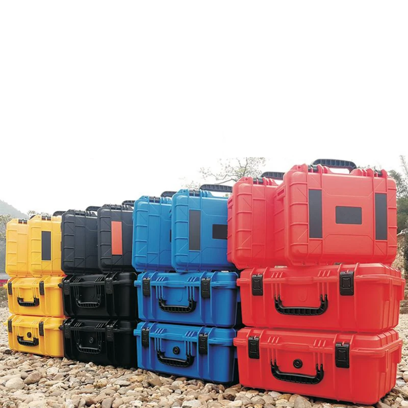 New Arrivals ABS Plastic Sealed Tool Box Safety Equipment Camera Toolbox Impact Resistant Dry Box Shockproof W Foam Four Colors