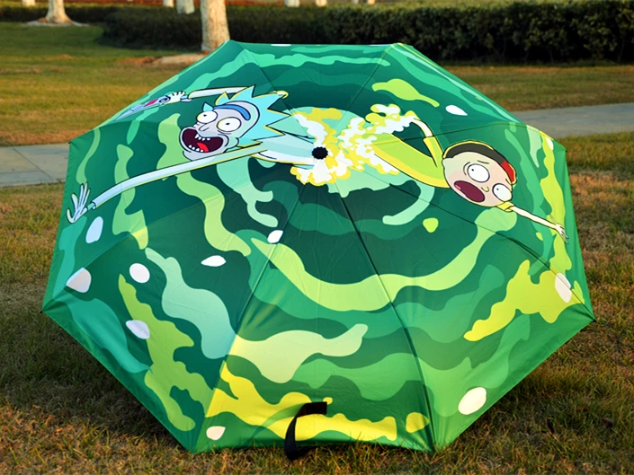 

Rick and Morty black coating sunny and rainy umbrella peace among worlds