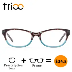 TRIOO Multi голубой цвет диоптрий очки унисекс модные площадь рецепт фотохромные очки прозрачные чтения Eeywear