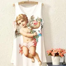 Новое поступление года; Модные женские майки с принтом; Летние повседневные свободные женские любимые жилеты; Лидер продаж; новейшие укороченные топы